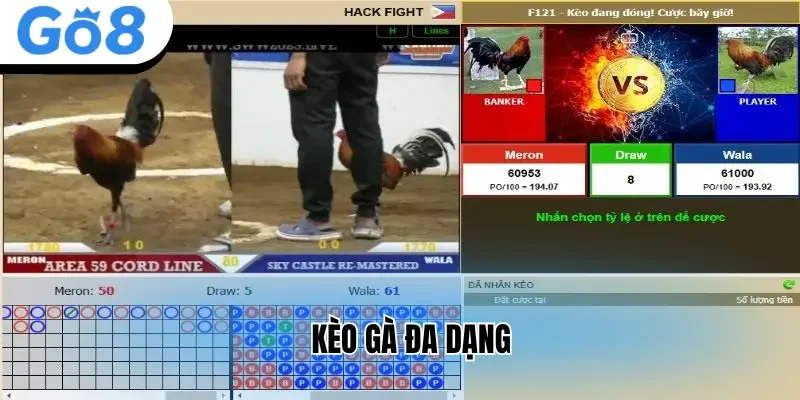 Kèo gà đa dạng